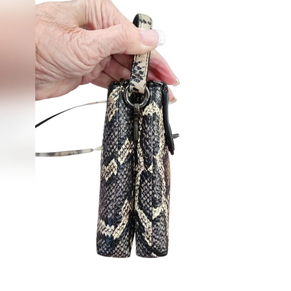 COACH Crosby Pieced Exotic Python Embossed Leather Crossbody Bag 37172 NWT - Picture 4 of 16